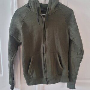 Southpole Olive Hoodie Full Zip Cotton Fleece Size Small Great Condition